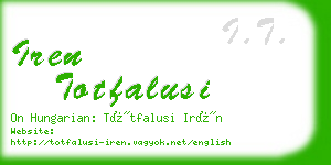 iren totfalusi business card